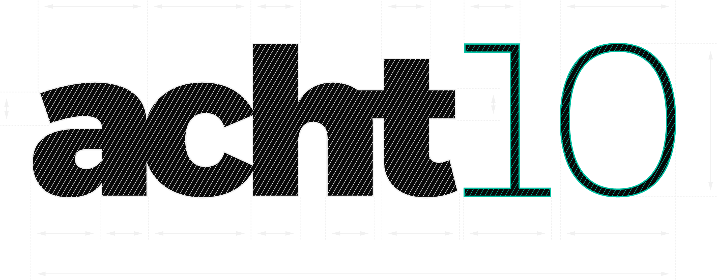 acht10 Logo technische Zeichnung